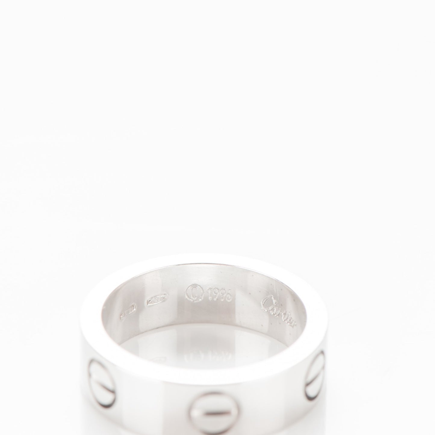 18K White Gold 5.5mm LOVE Ring 49 4.75