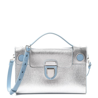 Christian Dior Metallic Grained Calfskin Diorever Clutch Silver 1 of 16