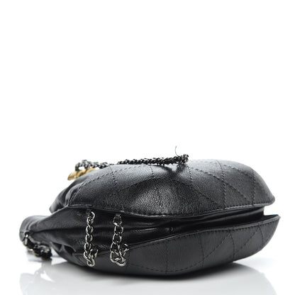 Chanel Calfskin Quilted Small Gabrielle Bucket Black 4 of 10