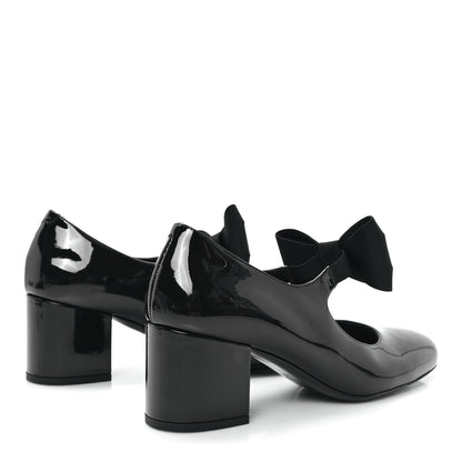 Chanel Patent Calfskin Grosgrain CC Mary Jane Pumps 39 Black 5 of 9