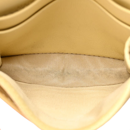 Christian Dior Goatskin Saddle Card Holder Pastel Yellow 5 of 11