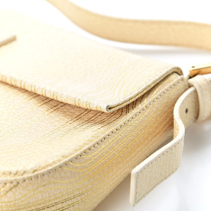 Fendi Metallic Calfskin Printed Baguette Gold 12 of 16