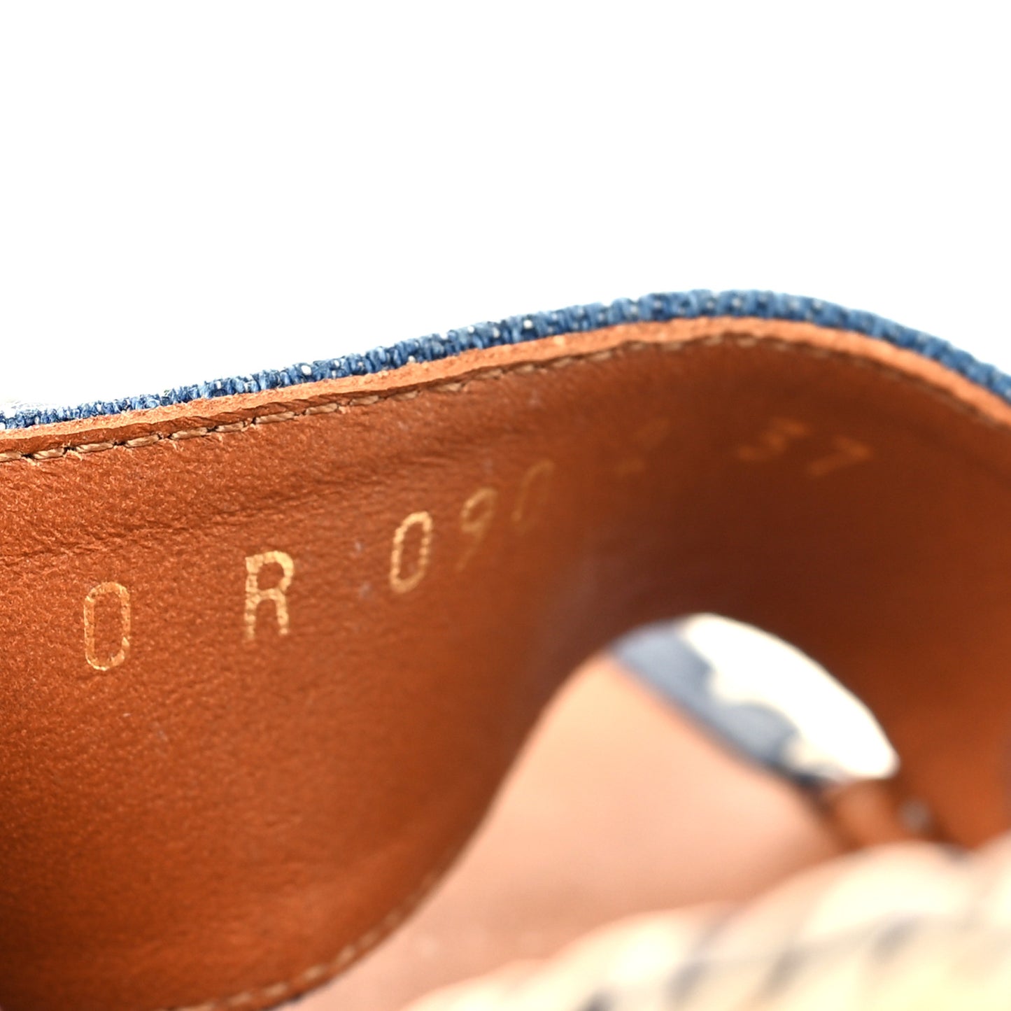 Denim Rockstud Ankle Strap Espadrille 15/105mm Wedge Sandals 37 Light Denim
