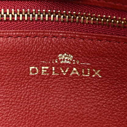 Delvaux Grained Calfskin Le Pin Tote Red 6 of 16