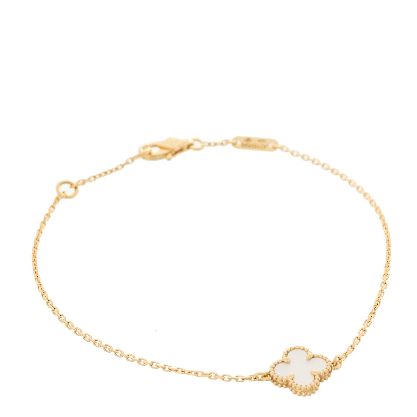 18K Yellow Gold Mother of Pearl Sweet Alhambra Bracelet