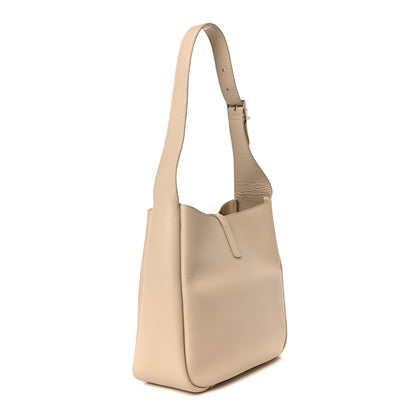 Saint Laurent Smooth Calfskin Small Le 5 A 7 Soft Hobo Sea Salt 3 of 11