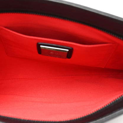 Christian Louboutin Calfskin Studded Loubiposh Clutch Black 4 of 8