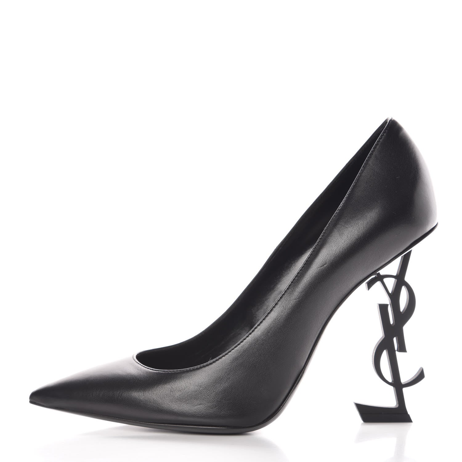 Saint Laurent Calfskin Opyum 100 Pumps 40 Black 1 of 9