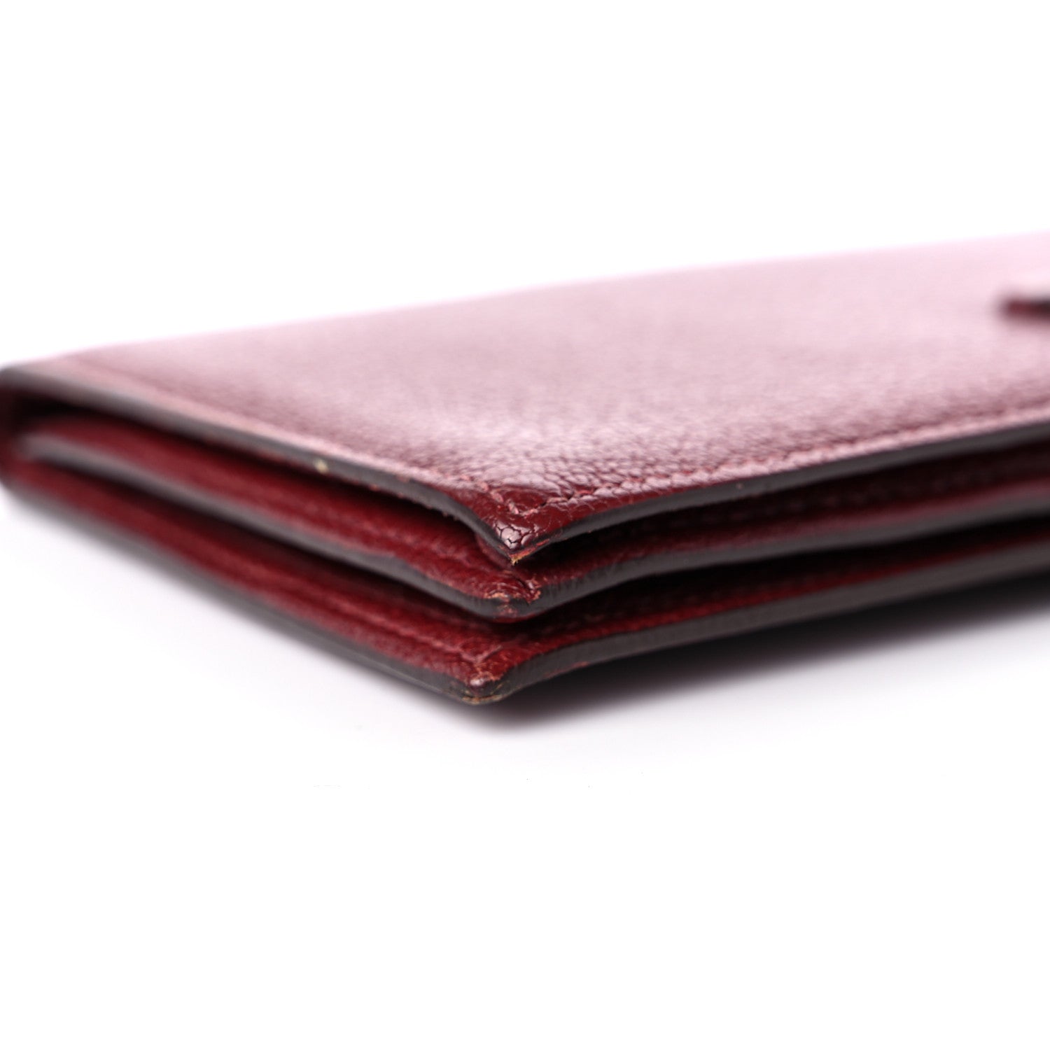 Hermes Chèvre Mysore Bearn Gusset Wallet Rouge H 9 of 16