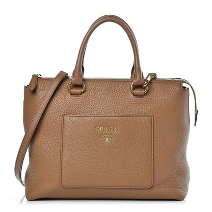 Prada Vitello Daino Pocket Tote Caramel 1 of 16