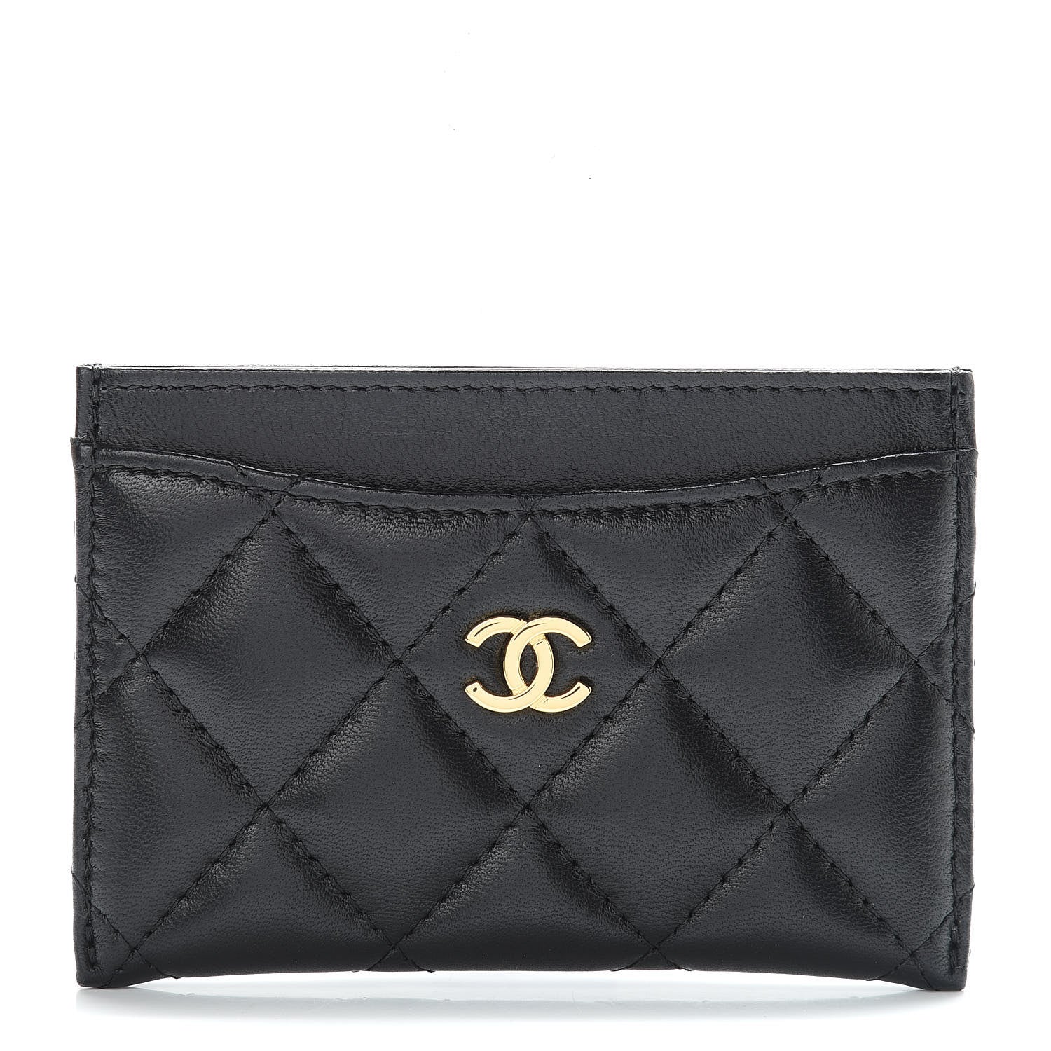 Chanel Lambskin Quilted Card Holder Black 1 of 9