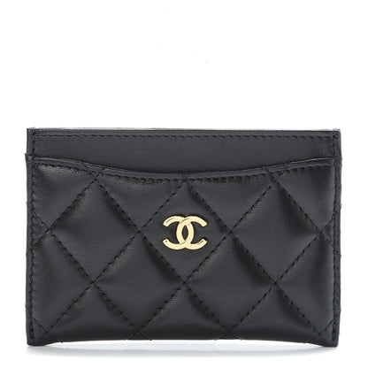 Chanel Lambskin Quilted Card Holder Black 1 of 9