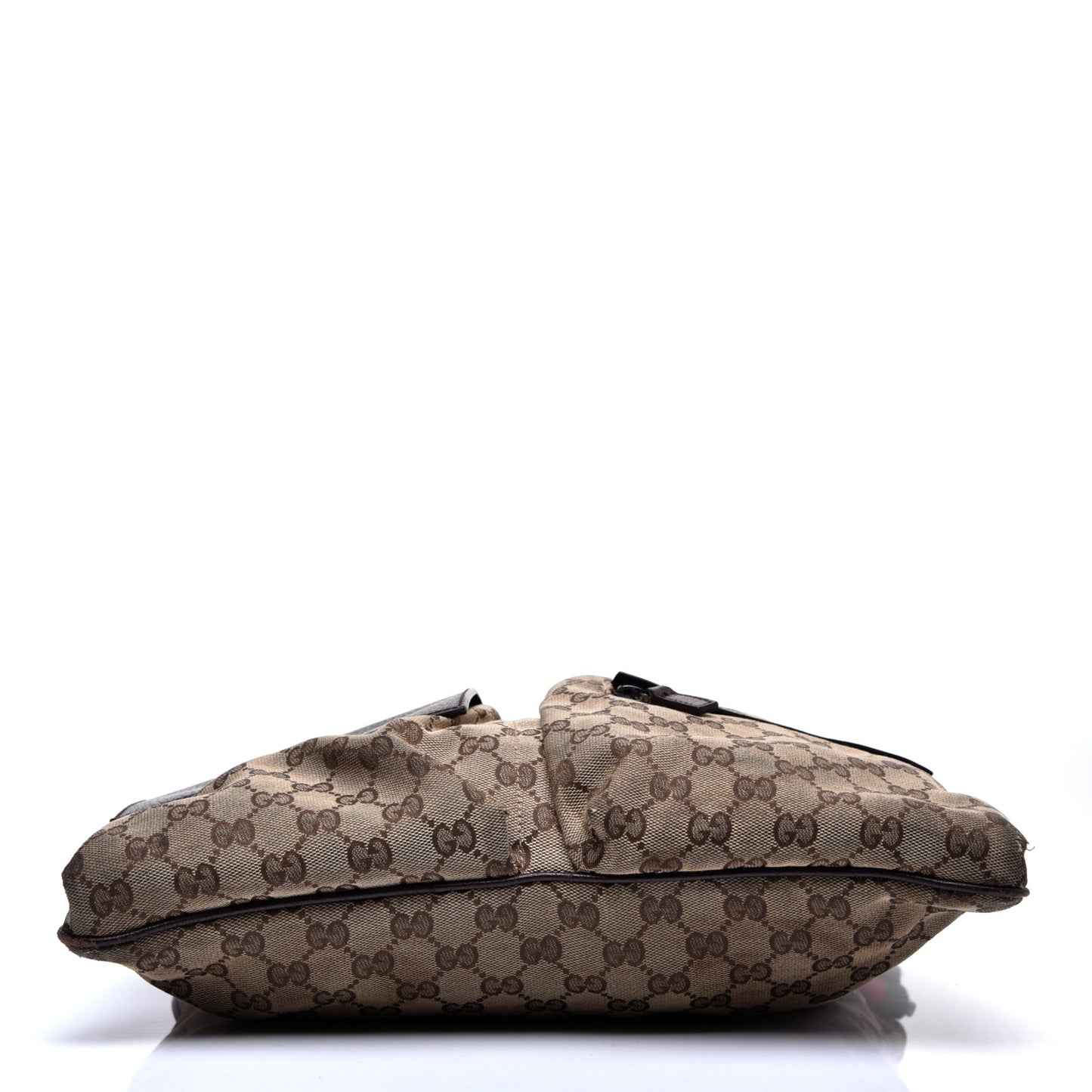 Monogram Web Medium Double Pocket Messenger Bag Dark Brown