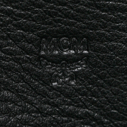 MCM Calfskin Ottomar Monogram Large Aren Zip Wallet Black 6 of 7