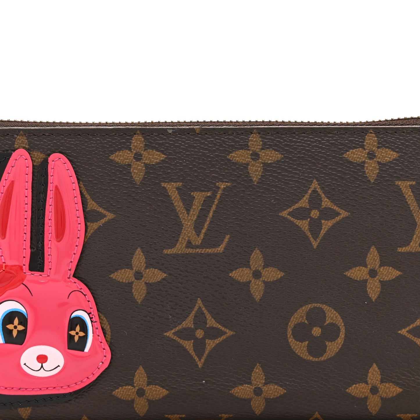 LV X SY  Monogram Rabbit Zippy Wallet Pink