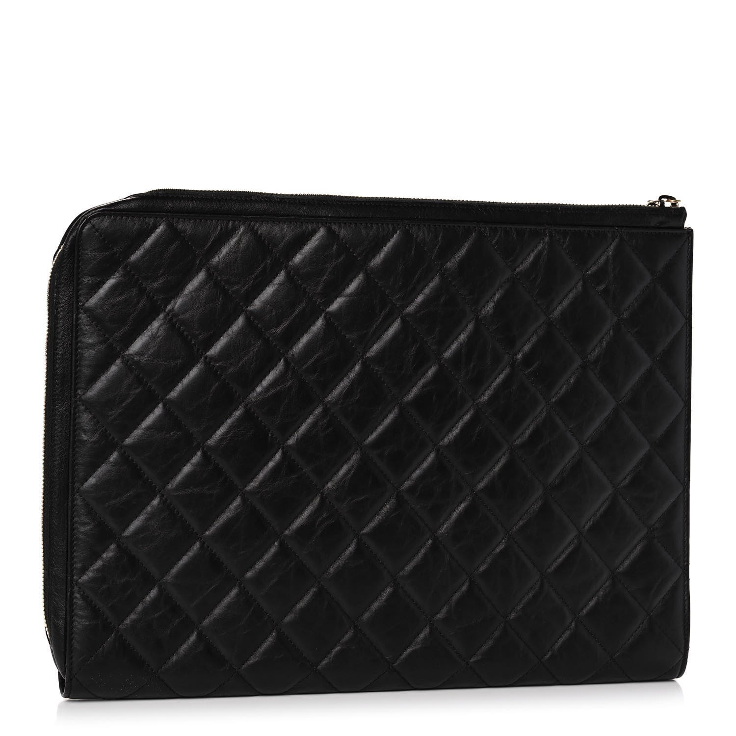 Chanel Aged Calfskin Quilted 2.55 Reissue Pouch With Handle Black 3 of 10