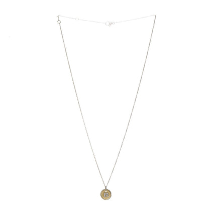 David Yurman 18K Yellow Gold Diamond Initial B Charm Necklace 3 of 8