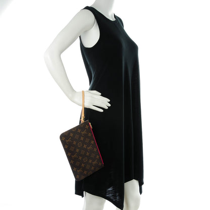 Louis Vuitton Monogram Neverfull MM GM Pochette Fuchsia 2 of 8