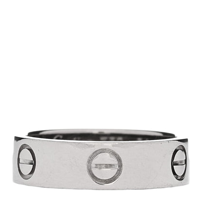 Cartier 18K White Gold 5.5mm LOVE Ring 54 7 1 of 4