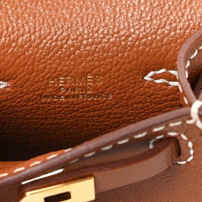 Hermes Tadelakt Mini Kelly Twilly Bag Charm Fauve 3 of 5