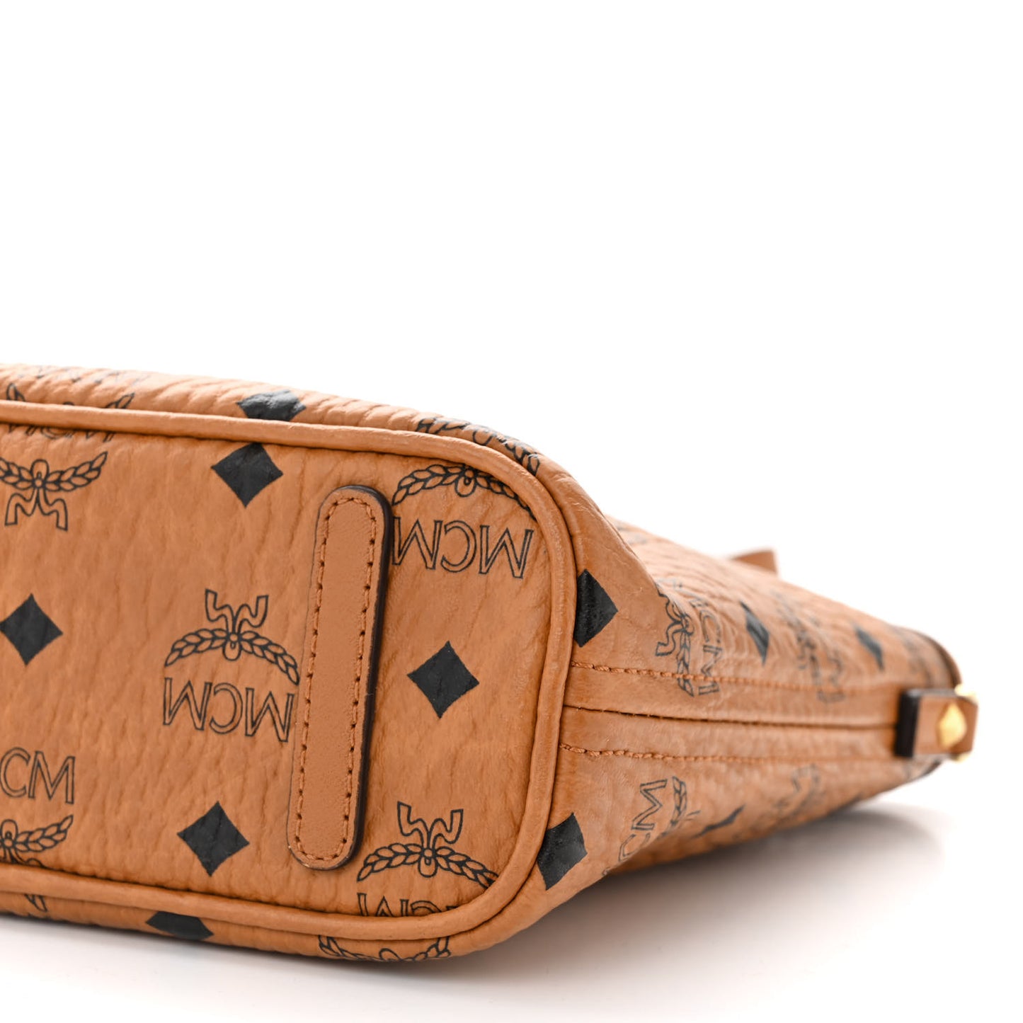 Visetos Rabbit Mini Top Zip Shopper Tote Cognac