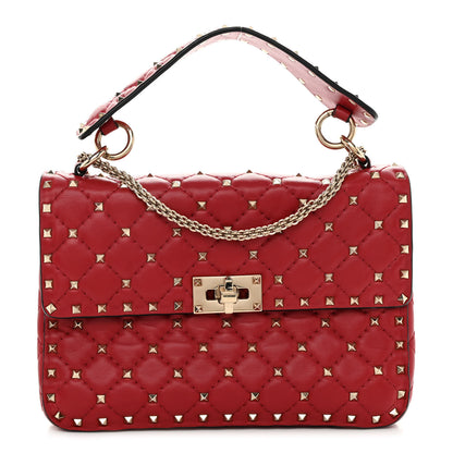 Valentino Garavani Nappa Medium Rockstud Spike Shoulder Bag Rosso Valentino 1 of 9