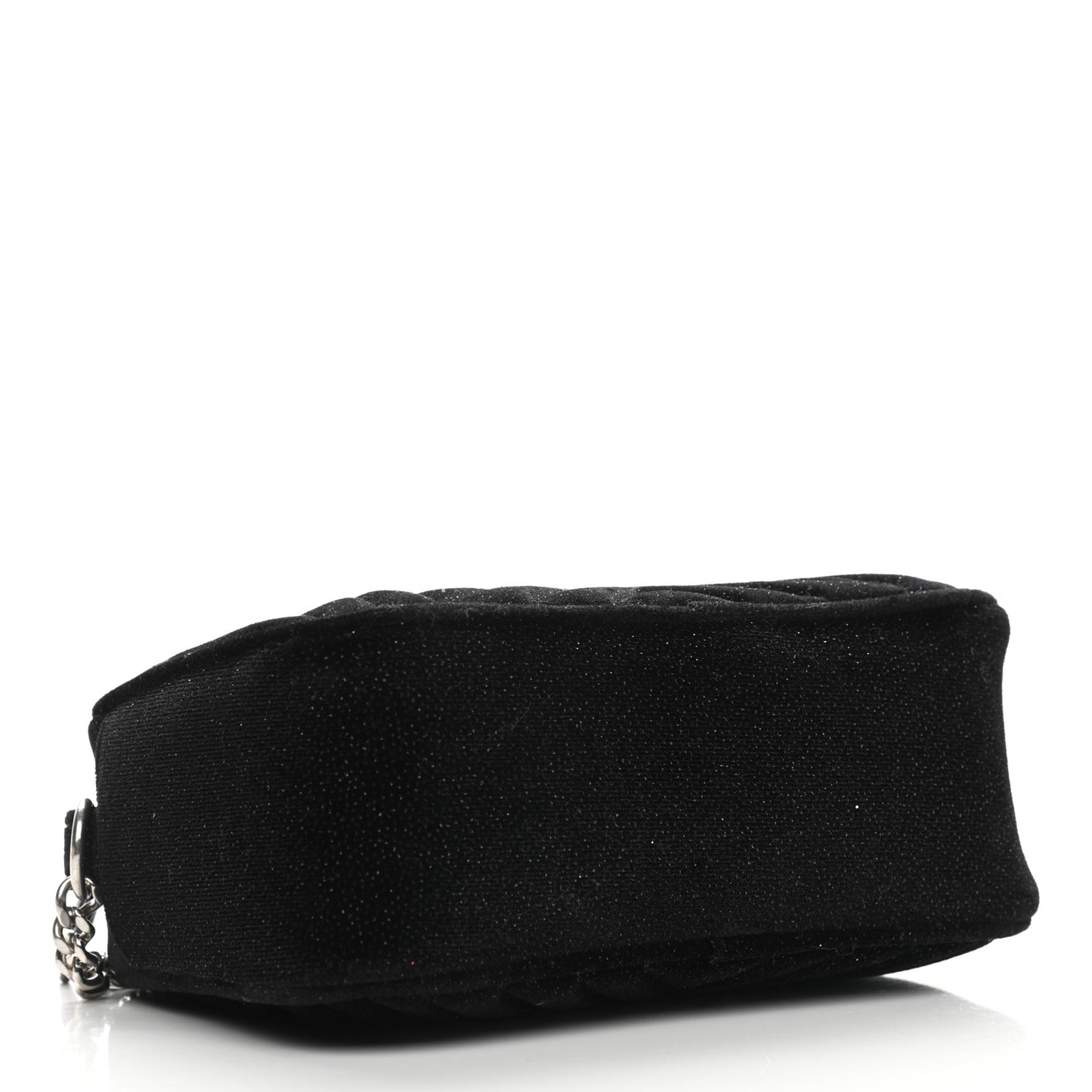 Glitter Velvet Star Patch Shoulder Bag Black