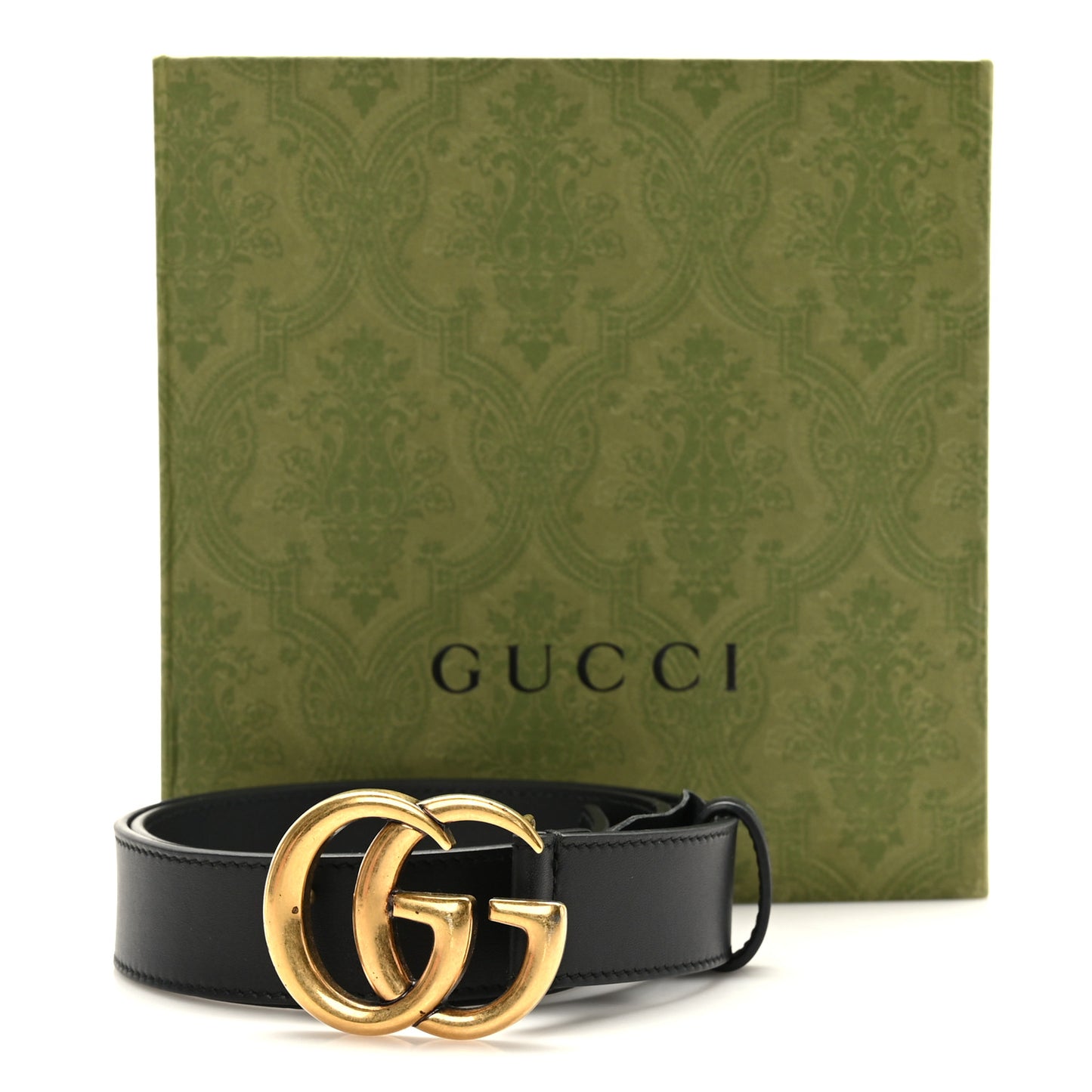 Moon Calfskin Double G 30mm Belt 70 28 Black