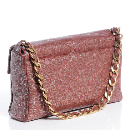Chanel Metallic Caviar Quilted Medium Single Flap Bag 3 of 9