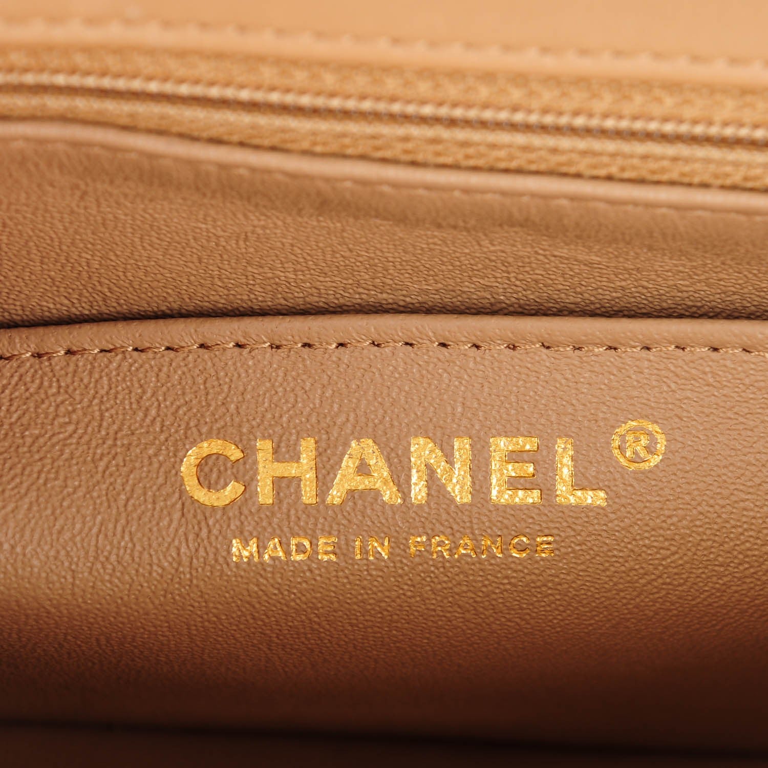 Chanel Lambskin Quilted Mini Rectangular Flap Beige 7 of 8