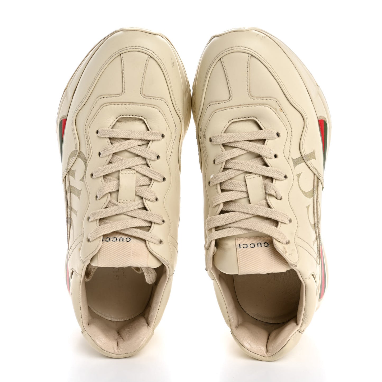 Calfskin Logo Womens Rhyton Sneakers 37 Ivory