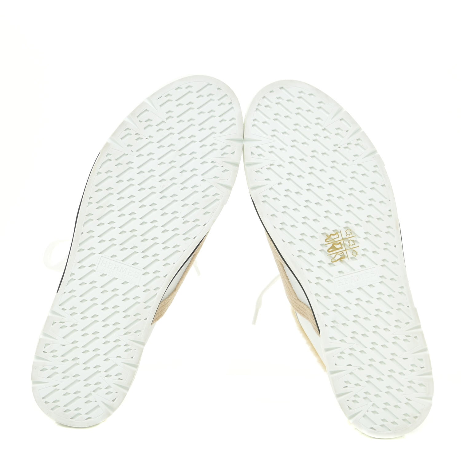 Hermes Calfskin Woolskin Dare Sneakers 36 White Ecru 6 of 14