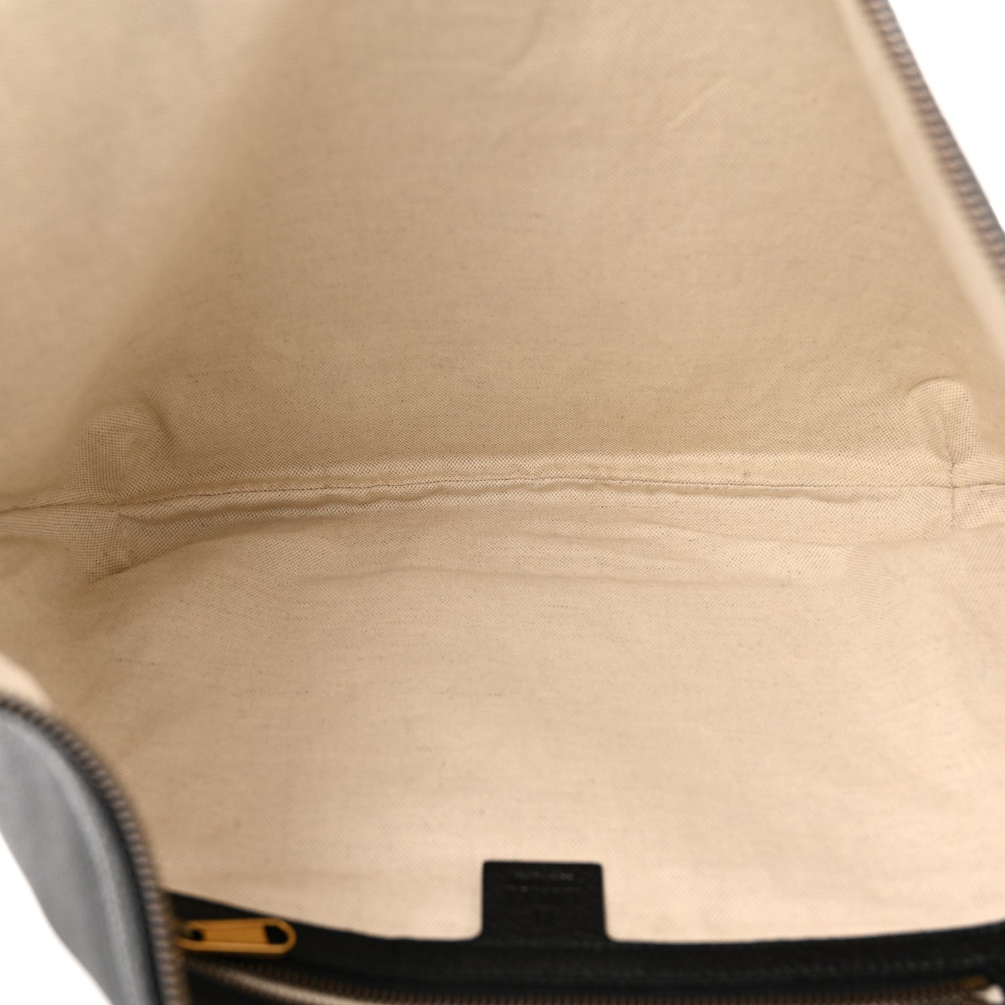 Grained Calfskin Logo Half Moon Hobo Black
