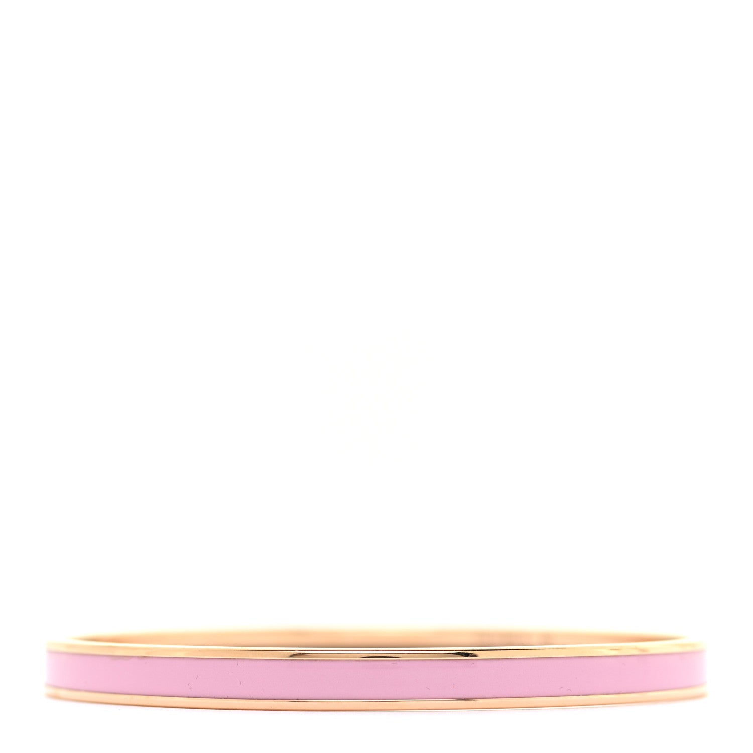 Hermes Enamel Printed Extra Narrow Printed Bracelet 65 Rose Patch 3 of 6