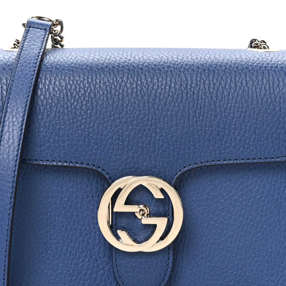 Dollar Calfskin Small Interlocking G Shoulder Bag Caspian