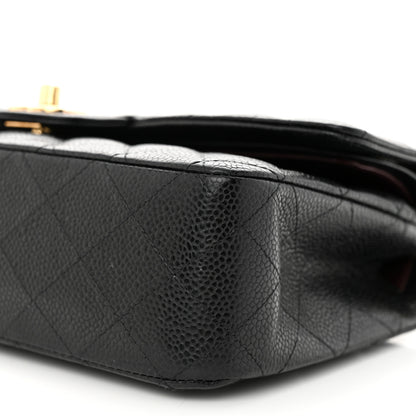 Chanel Caviar Quilted Medium Double Flap Black 10 of 13