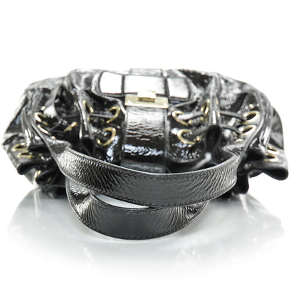 Jimmy Choo Crushed Patent Riki Bag Black 4 of 8