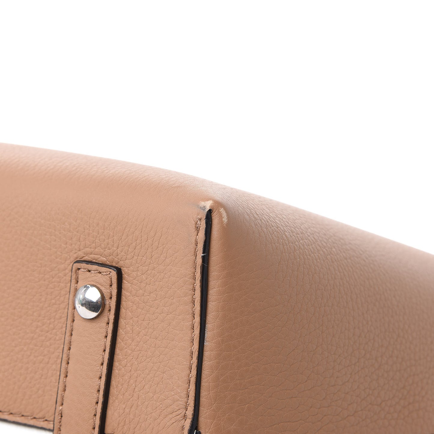 Soft Grain Calfskin Medium Belt Bag Light Camel Chalk White
