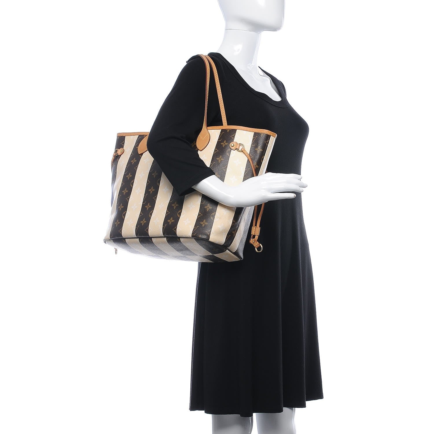Louis Vuitton Monogram Rayures Neverfull MM 2 of 14