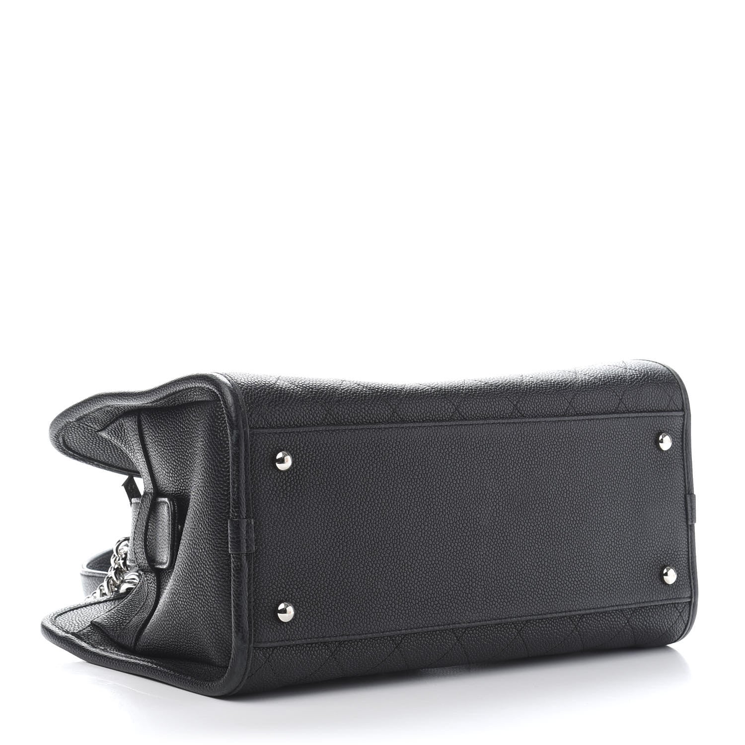 Chanel Caviar Stitched Shopping Tote Black 4 of 10