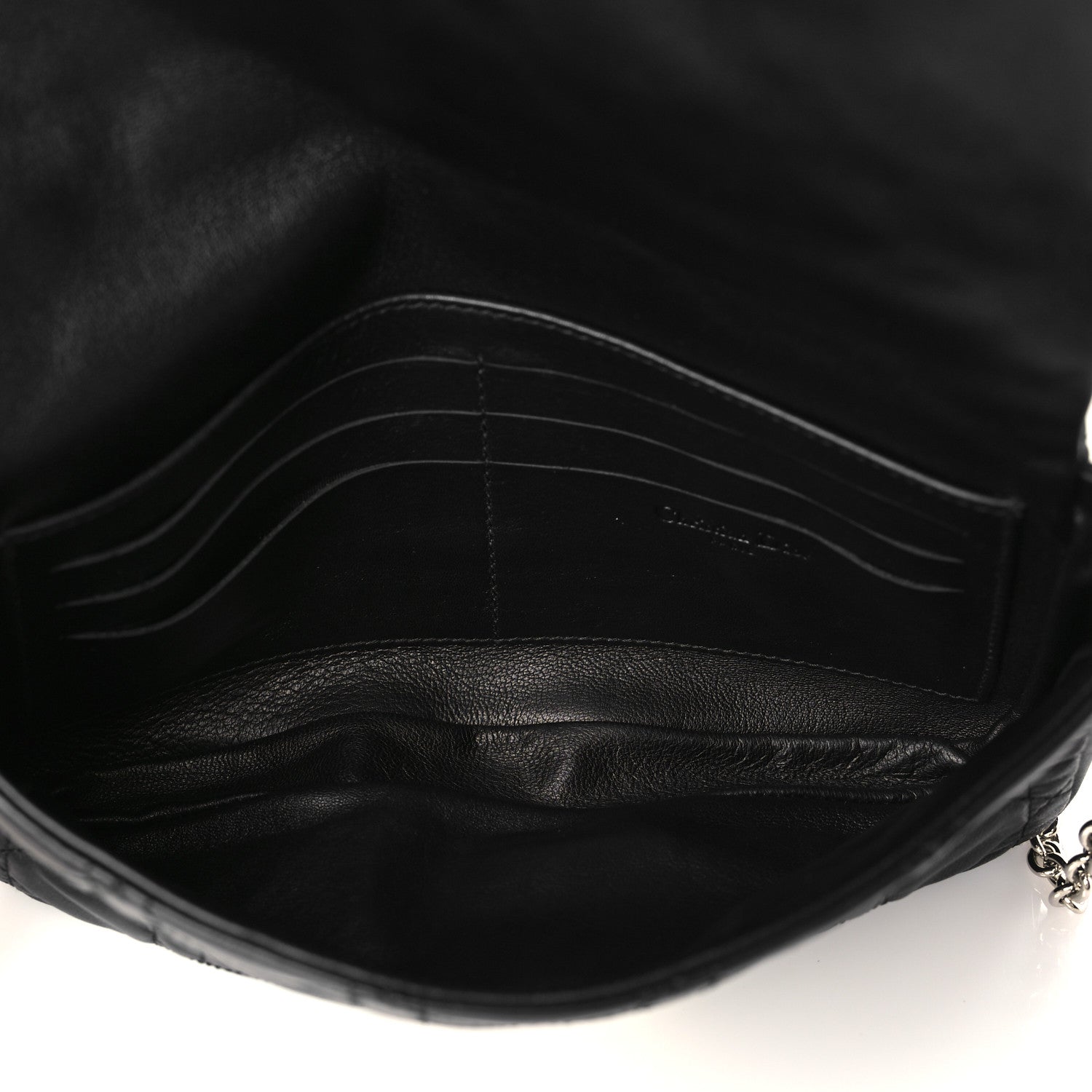 Christian Dior Lambskin Cannage New Lock Pouch Black 5 of 9