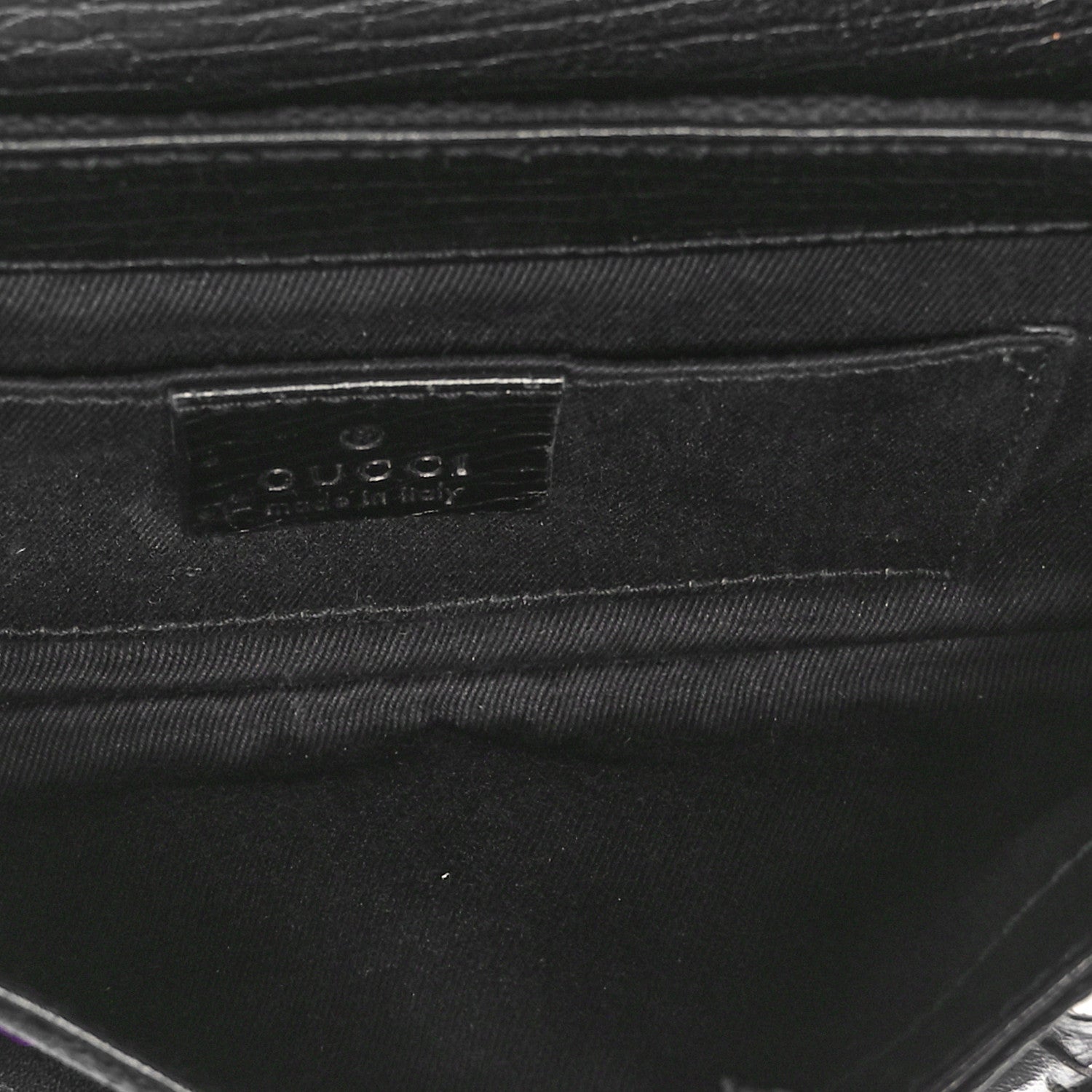 Gucci Monogram Horsebit Chain Clutch Black 5 of 13