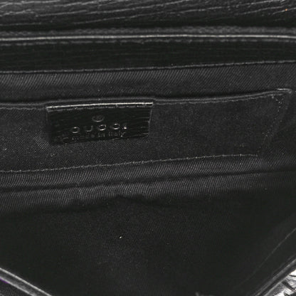 Gucci Monogram Horsebit Chain Clutch Black 5 of 13