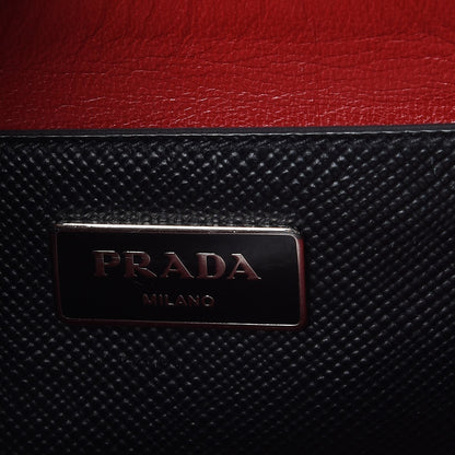 Prada Saffiano Cuir Twin Tote Nero Black 6 of 17