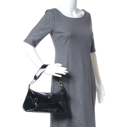 Chanel Patent Perforated Camellia Hobo Black 2 of 8