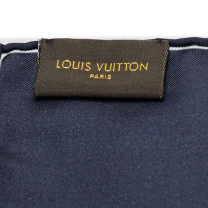 Louis Vuitton Silk Chapman Allover Pocket Square Encre 4 of 5