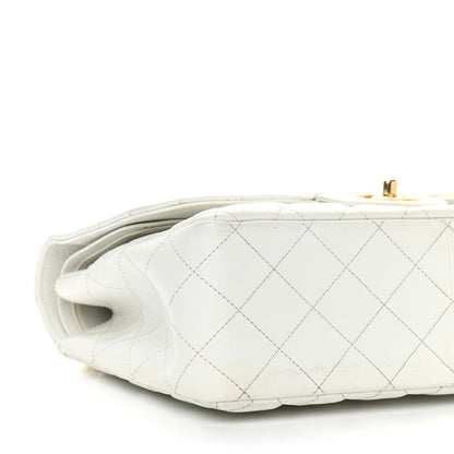 Chanel Caviar Quilted Jumbo Double Flap White 9 of 16