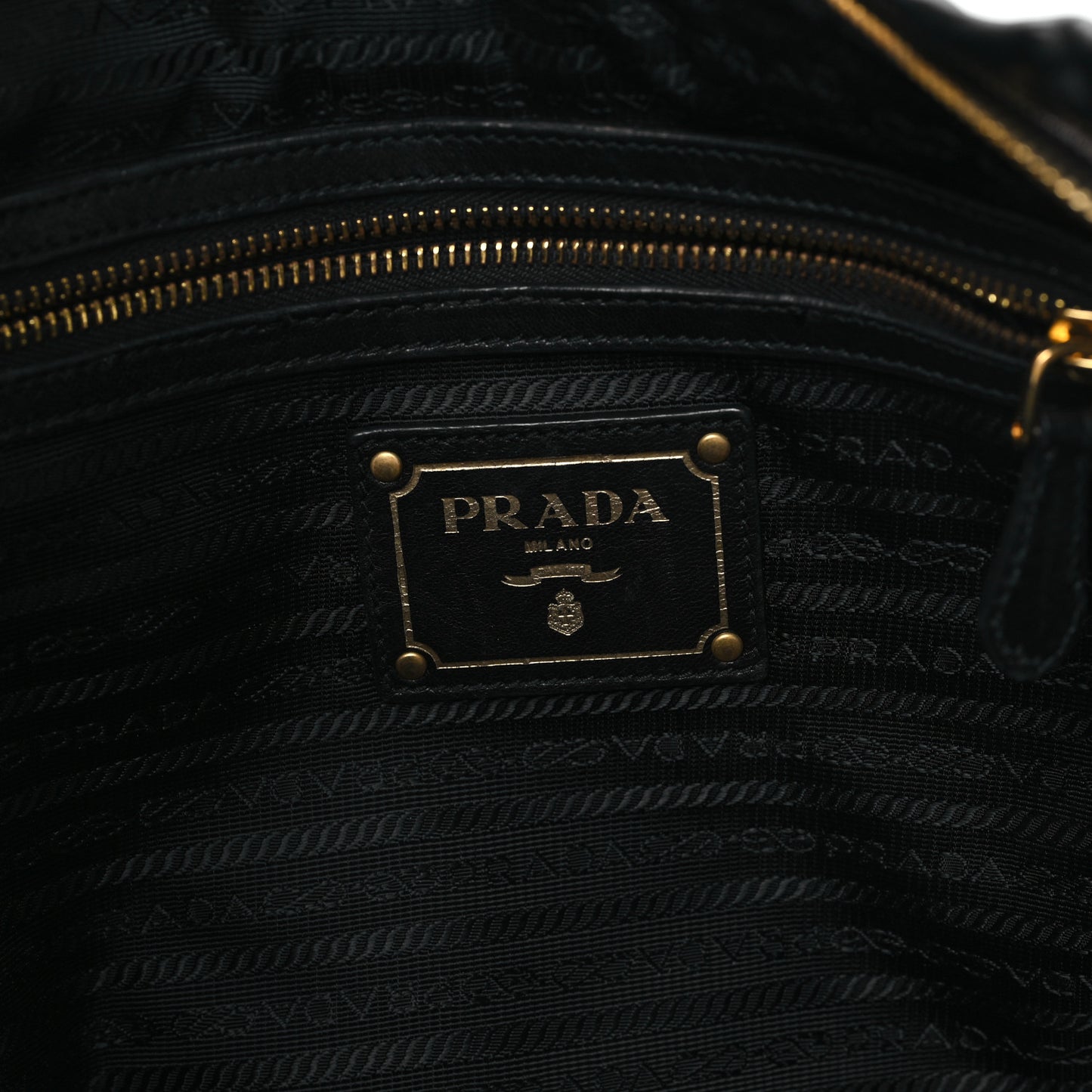 Nappa Antique Side Zip Shoulder Bag Black