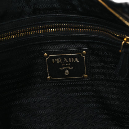 Prada Nappa Antique Side Zip Shoulder Bag Black 6 of 12