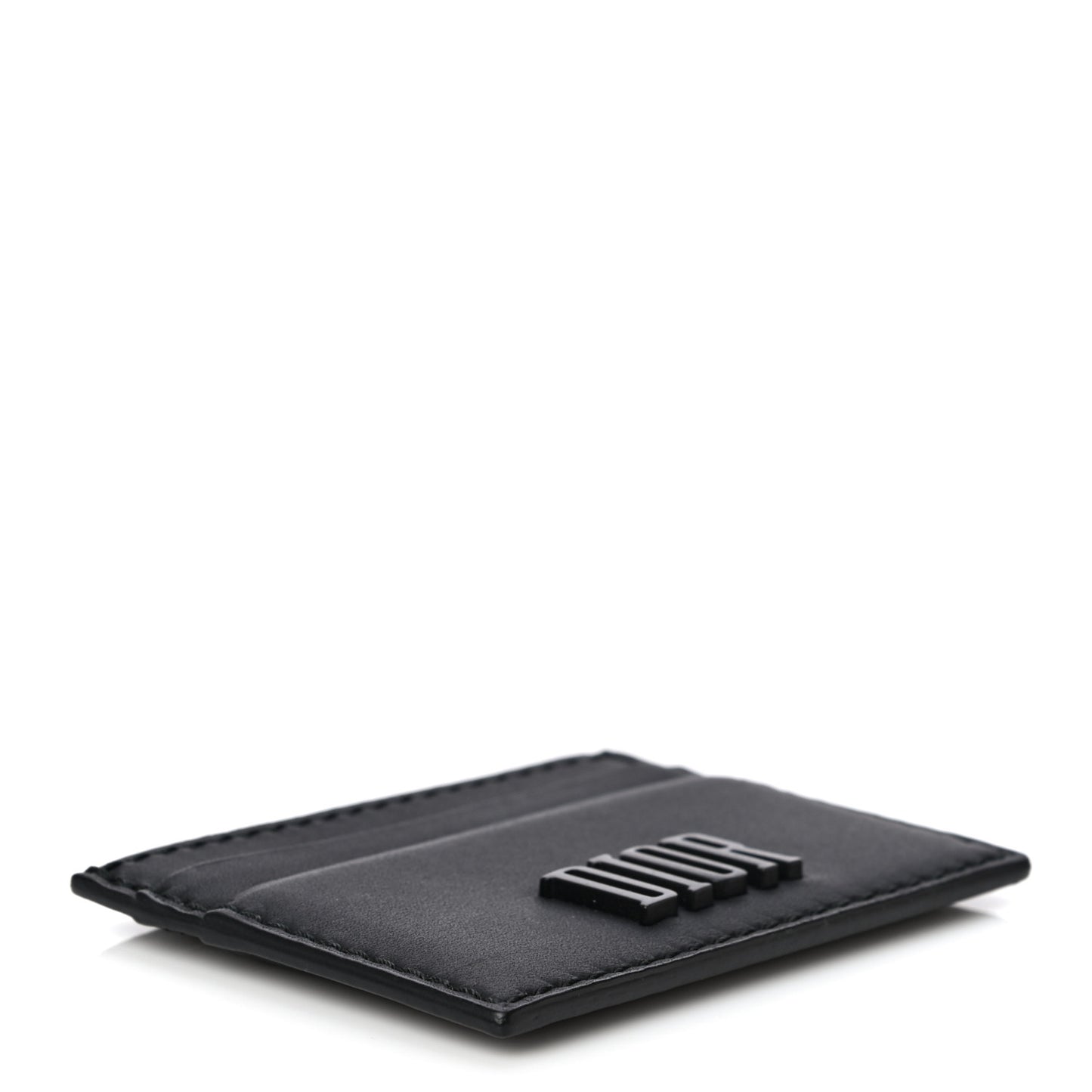 Calfskin D-Fence Card Holder Black